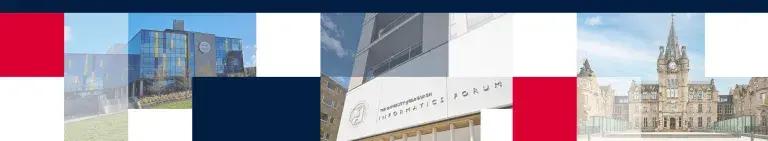 A collage of University of Edinburgh buildings including the Institute for Regeneration and Repair, Informatics Fourm and Edinbught Futures Institute.