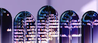 An artist’s illustration of artificial intelligence (AI). This image depicts language models which generate text.
