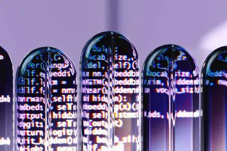 An artist’s illustration of artificial intelligence (AI). This image depicts language models which generate text.